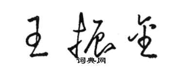 駱恆光王振金草書個性簽名怎么寫