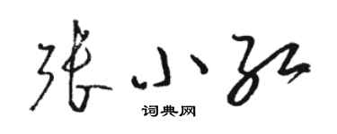 駱恆光張小紅草書個性簽名怎么寫