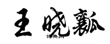 胡問遂王曉瓤行書個性簽名怎么寫