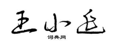 曾慶福王小延草書個性簽名怎么寫