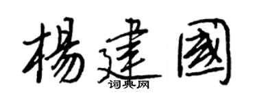 王正良楊建國行書個性簽名怎么寫