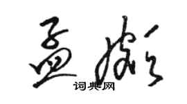 駱恆光孟頗草書個性簽名怎么寫