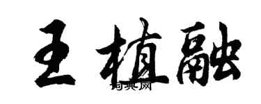 胡問遂王植融行書個性簽名怎么寫