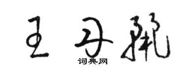 駱恆光王丹麗草書個性簽名怎么寫