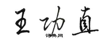 駱恆光王功直行書個性簽名怎么寫