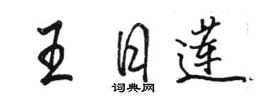 駱恆光王日蓮行書個性簽名怎么寫