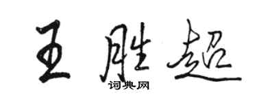 駱恆光王勝超行書個性簽名怎么寫
