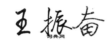 駱恆光王振奮行書個性簽名怎么寫