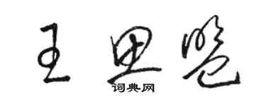 駱恆光王思盟草書個性簽名怎么寫