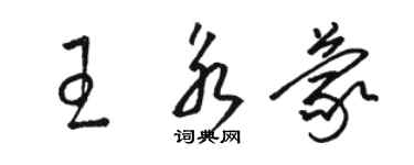 駱恆光王永蒙草書個性簽名怎么寫