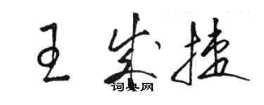 駱恆光王成捷草書個性簽名怎么寫