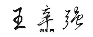 駱恆光王辛強行書個性簽名怎么寫