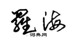 朱錫榮羅海草書個性簽名怎么寫