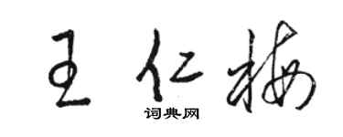 駱恆光王仁梅草書個性簽名怎么寫