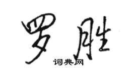 駱恆光羅勝行書個性簽名怎么寫