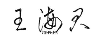 駱恆光王海君草書個性簽名怎么寫