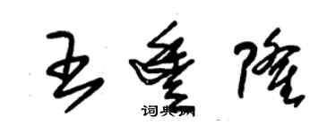 朱錫榮王豐隆草書個性簽名怎么寫