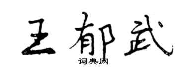 曾慶福王郁武行書個性簽名怎么寫