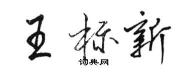 駱恆光王標新行書個性簽名怎么寫