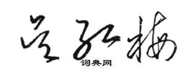 駱恆光吳紅梅草書個性簽名怎么寫