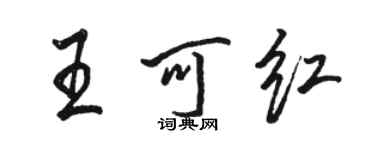 駱恆光王可紅行書個性簽名怎么寫