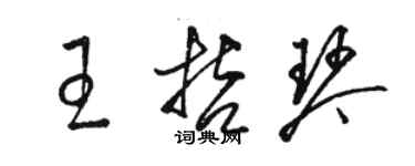 駱恆光王哲琴草書個性簽名怎么寫