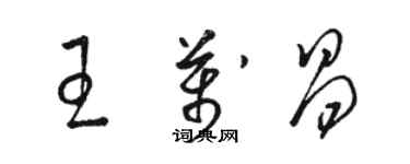 駱恆光王萬昌草書個性簽名怎么寫