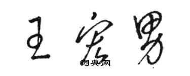 駱恆光王宏男草書個性簽名怎么寫