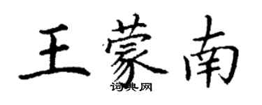 丁謙王蒙南楷書個性簽名怎么寫