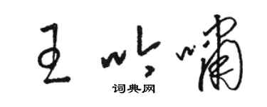 駱恆光王吟嘯草書個性簽名怎么寫