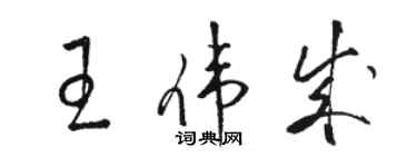 駱恆光王偉成草書個性簽名怎么寫