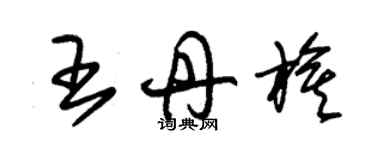 朱錫榮王丹旗草書個性簽名怎么寫