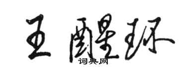 駱恆光王醒環行書個性簽名怎么寫