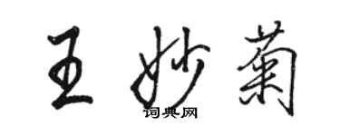 駱恆光王妙菊行書個性簽名怎么寫