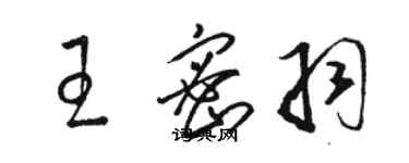 駱恆光王密羽草書個性簽名怎么寫