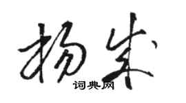 駱恆光楊成草書個性簽名怎么寫