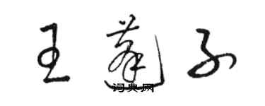 駱恆光王蓬子草書個性簽名怎么寫