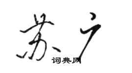 駱恆光蘇廣行書個性簽名怎么寫