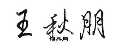 駱恆光王秋朋行書個性簽名怎么寫