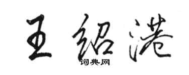 駱恆光王紹港行書個性簽名怎么寫
