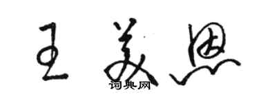 駱恆光王美恩草書個性簽名怎么寫