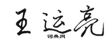 駱恆光王運亮行書個性簽名怎么寫