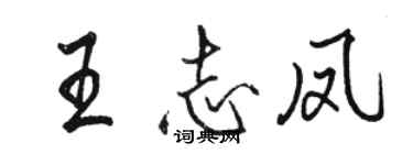 駱恆光王志鳳行書個性簽名怎么寫