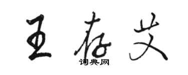 駱恆光王存艾行書個性簽名怎么寫