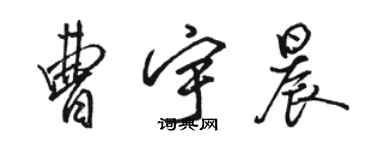 駱恆光曹宇晨行書個性簽名怎么寫