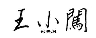 王正良王小闖行書個性簽名怎么寫