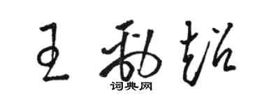 駱恆光王勁超草書個性簽名怎么寫