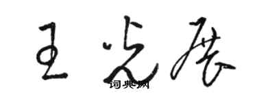 駱恆光王光展草書個性簽名怎么寫