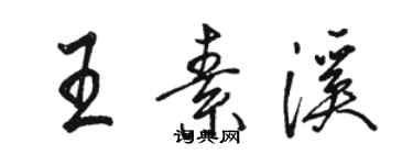 駱恆光王素溪行書個性簽名怎么寫