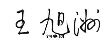 駱恆光王旭洲草書個性簽名怎么寫